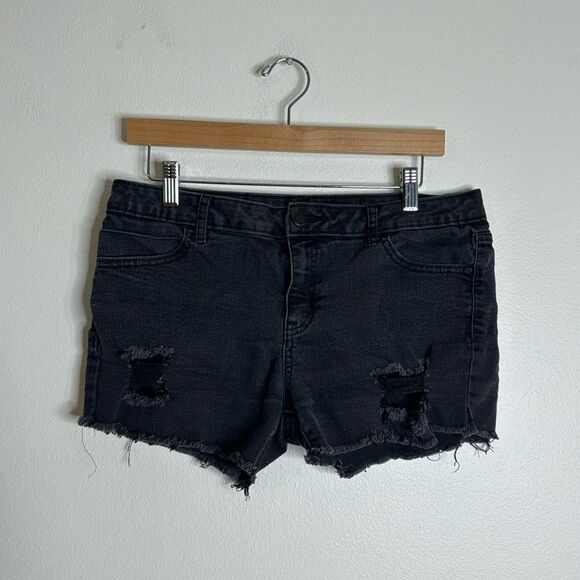 Simply Vera wang black distressed cutoff shorts size 10 reg - Picture 1 of 10